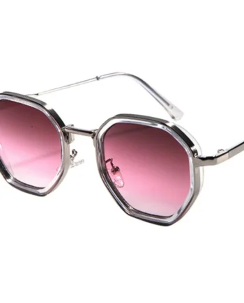 Retro Pink Hexagon Sunglasses – Bold & Feminine Eyewear